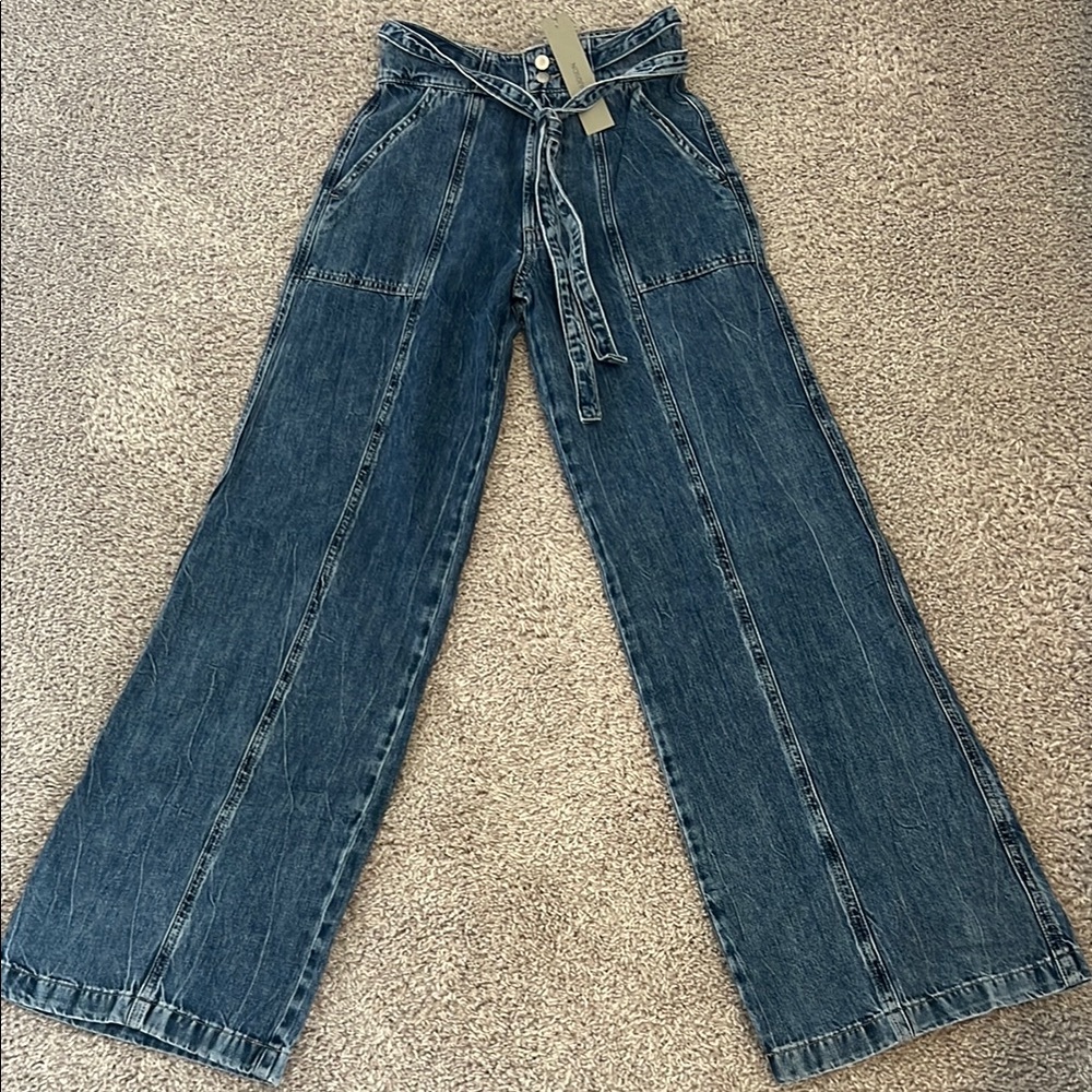 Hudson Jeans Women's Blue Wide-Leg Jeans